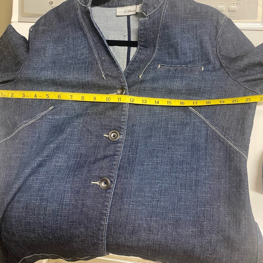 Chico’s Platinum Denim Jacket - Picture 5 of 7